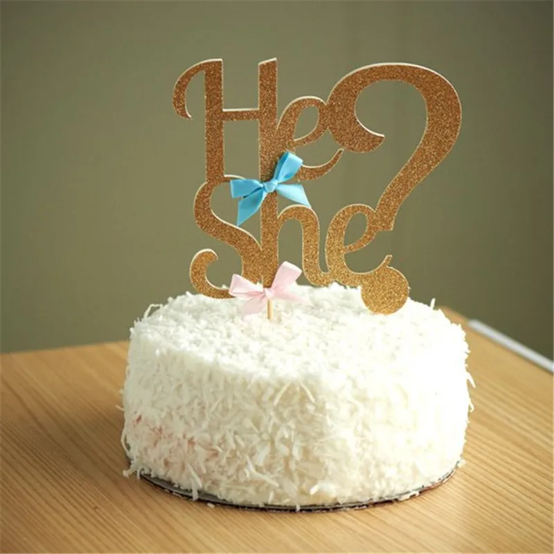 Omilut Gender Reveal He Or She Cake Topper Gold Glitter Bow Cake Decoration Baby Shower Girl/Boy CakeDecor 14*15cm
Omilut Gender Reveal He Or She Cake Topper Gold Glitter Bow Cake Decoration Baby Shower Girl/Boy CakeDecor 14*15cm