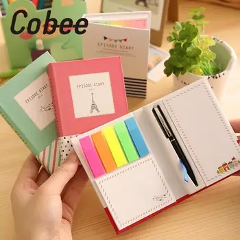 Cobee 4pcs/lot 100pages Cute Mini notebook 3-in-1 Sticky notes Pen Pocketbook Pocket cute Notepad School Student
Cobee 4pcs/lot 100pages Cute Mini notebook 3-in-1 Sticky notes Pen Pocketbook Pocket cute Notepad School Student