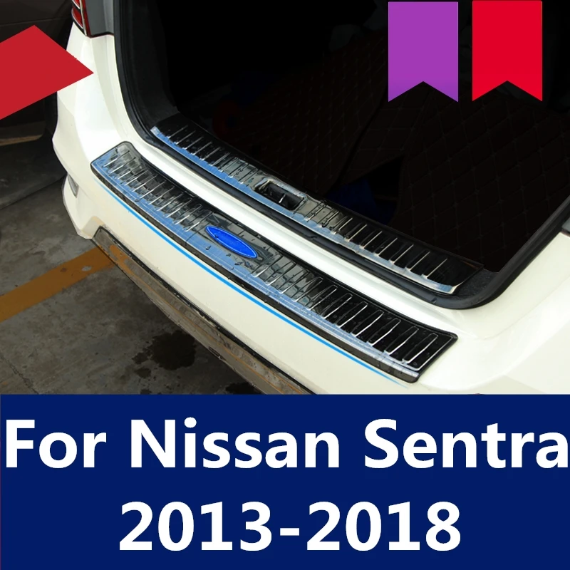 Для Nissan Sentra 2013-2018 задняя Защита дверь декоративная полоса украшение яркая