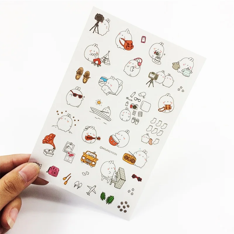 New Korea Creative Cartoon Potato Rabbit II series Molang Pvc sticker set / Kawaii label /retail
New Korea Creative Cartoon Potato Rabbit II series Molang Pvc sticker set / Kawaii label /retail