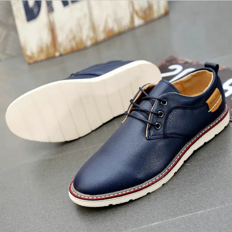NEW Brand Black bule Men's leather casual shoes Fashion Breathable fashion Sneakers flats shoes LK-39
NEW Brand Black bule Men's leather casual shoes Fashion Breathable fashion Sneakers flats shoes LK-39
