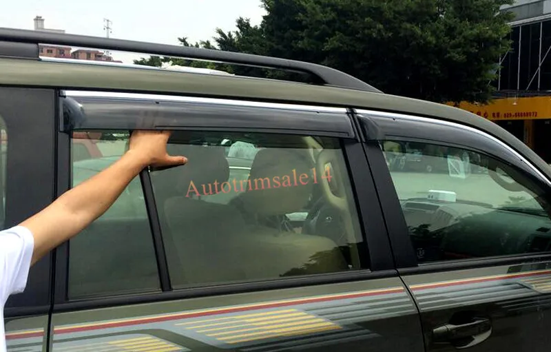 Chrome Stripes Window Visor Sun Guard Vent Deflector 4pcs For Toyota Land Cruiser LC200 2008-2016
Chrome Stripes Window Visor Sun Guard Vent Deflector 4pcs For Toyota Land Cruiser LC200 2008-2016