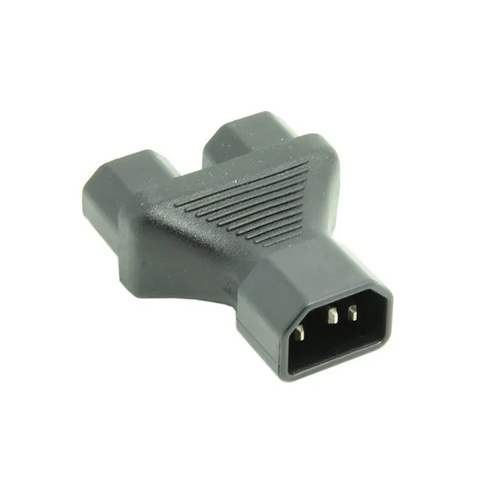 Удлинитель Сплиттер IEC320 C14 Male Double C13 Female Y адаптер питания|y power adapter|y splitteradapter |