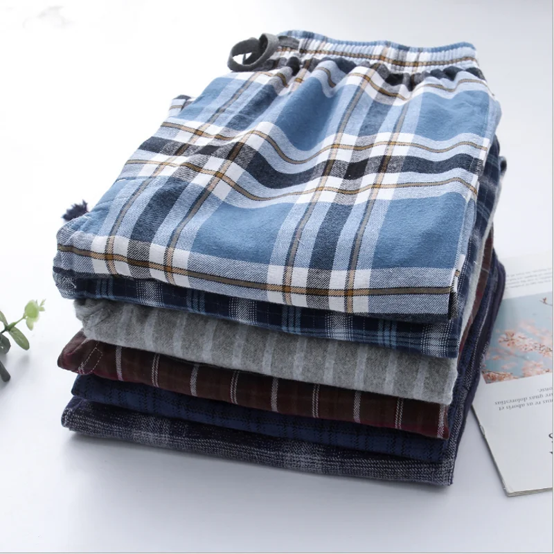 2019 Autumn Men 100% Double cotton sleep bottoms Male plus size nighty trousers Men Casual loosen Plaid pajama pants XXL 100KGS
2019 Autumn Men 100% Double cotton sleep bottoms Male plus size nighty trousers Men Casual loosen Plaid pajama pants XXL 100KGS