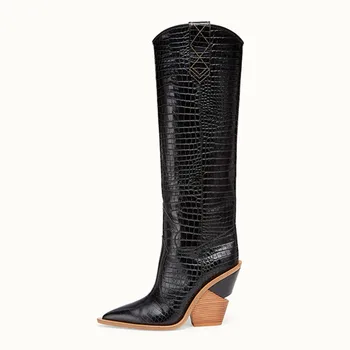 Big size 34-46 New women boots square high heels bootis pointed toe knee high boots solid color fashion winter knight boots
Big size 34-46 New women boots square high heels bootis pointed toe knee high boots solid color fashion winter knight boots