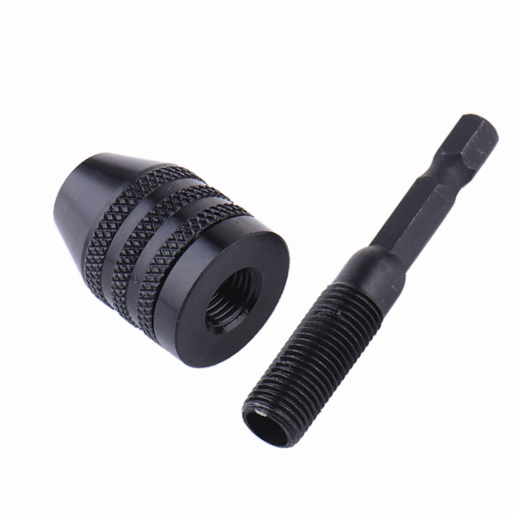 0.3-6.5mm Black Keyless Drill Chuck Screwdriver Impact Driver Adaptor 1/4" 6.35mm Hex Shank Drill Bits 7.4 * 2.3 cm Power Tools
0.3-6.5mm Black Keyless Drill Chuck Screwdriver Impact Driver Adaptor 1/4" 6.35mm Hex Shank Drill Bits 7.4 * 2.3 cm Power Tools