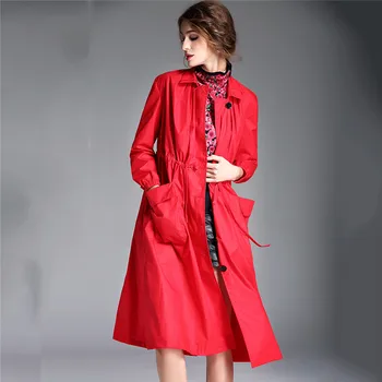 Fashion 2020 Spring Autumn Long Trench Coats New European Loose Thin Large Size Casual British Women's Windbreaker Coat A1525
Fashion 2020 Spring Autumn Long Trench Coats New European Loose Thin Large Size Casual British Women's Windbreaker Coat A1525