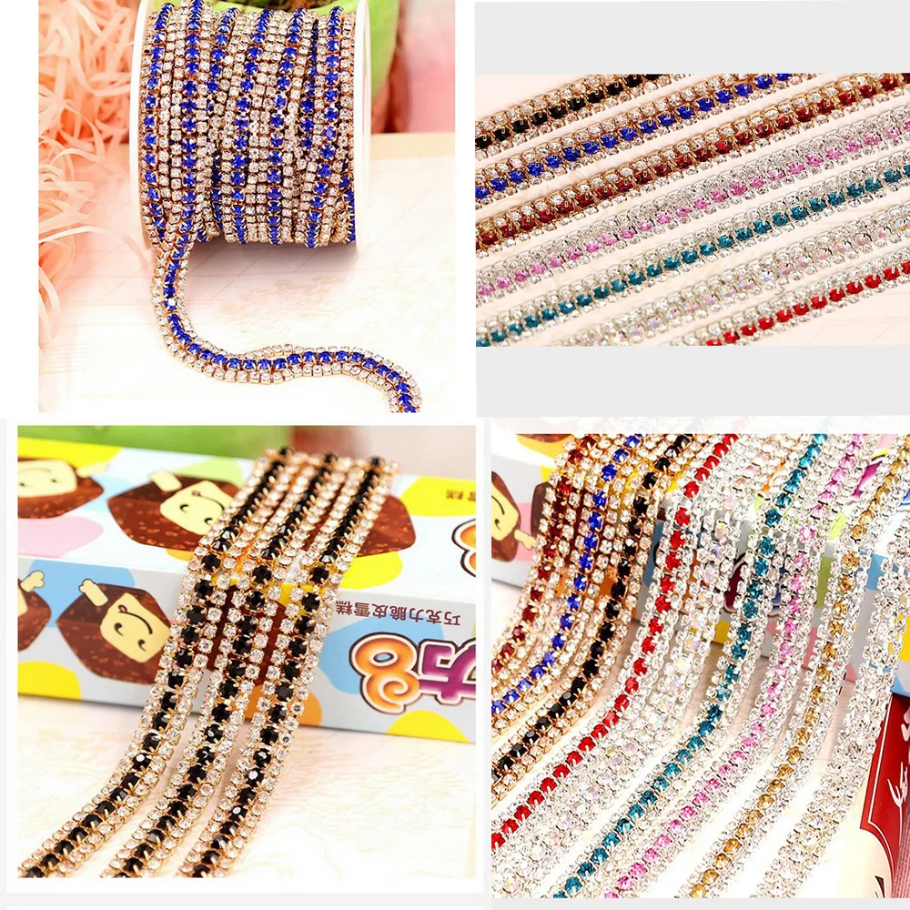 1yard 9mm 3 Rows Crystal Rhinestone Cup Chain With Silver Base Claw Sew on Decoration Accessories For DIY Clothing
1yard 9mm 3 Rows Crystal Rhinestone Cup Chain With Silver Base Claw Sew on Decoration Accessories For DIY Clothing