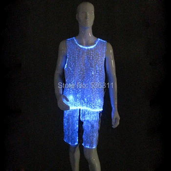 2017 fiber optical luminous clothes fashion Shine Stage Wear Men Samba dance luminous clothing set boys tank top + short pants
2017 fiber optical luminous clothes fashion Shine Stage Wear Men Samba dance luminous clothing set boys tank top + short pants