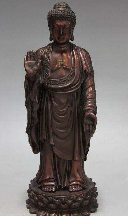 004513 Chinese Buddhism Pure Red Copper Bronze Standing lotus flower Sakyamuni Buddha
004513 Chinese Buddhism Pure Red Copper Bronze Standing lotus flower Sakyamuni Buddha