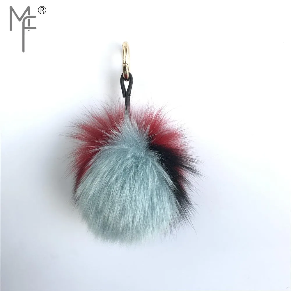 Magicfur-триколор 13 см натуральный шарик из меха лисы Комплект синего