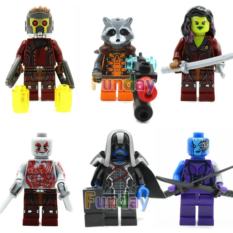 Small Guardians of the Galaxy figures Raccoon Ronan Building Block Model Action Figures 0175-0180 toys
Small Guardians of the Galaxy figures Raccoon Ronan Building Block Model Action Figures 0175-0180 toys