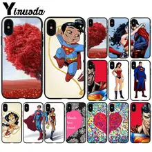 Yinuoda par amor corazón Super hombre par Durable del teléfono de la marca para iPhone i8 i7 i6 i6S más i5S iX rii XS MAX cubierta de la Caja(China)