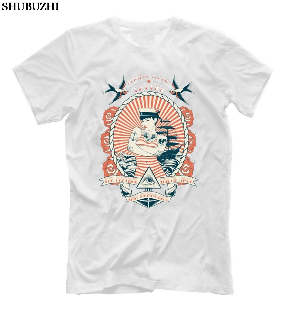 Mens T Shirts Vintage Shirt Sailor Classic Tattoo Pin Up V8 Style Rockabilly Old School Retro 100% Cotto Tee Shirts
Mens T Shirts Vintage Shirt Sailor Classic Tattoo Pin Up V8 Style Rockabilly Old School Retro 100% Cotto Tee Shirts