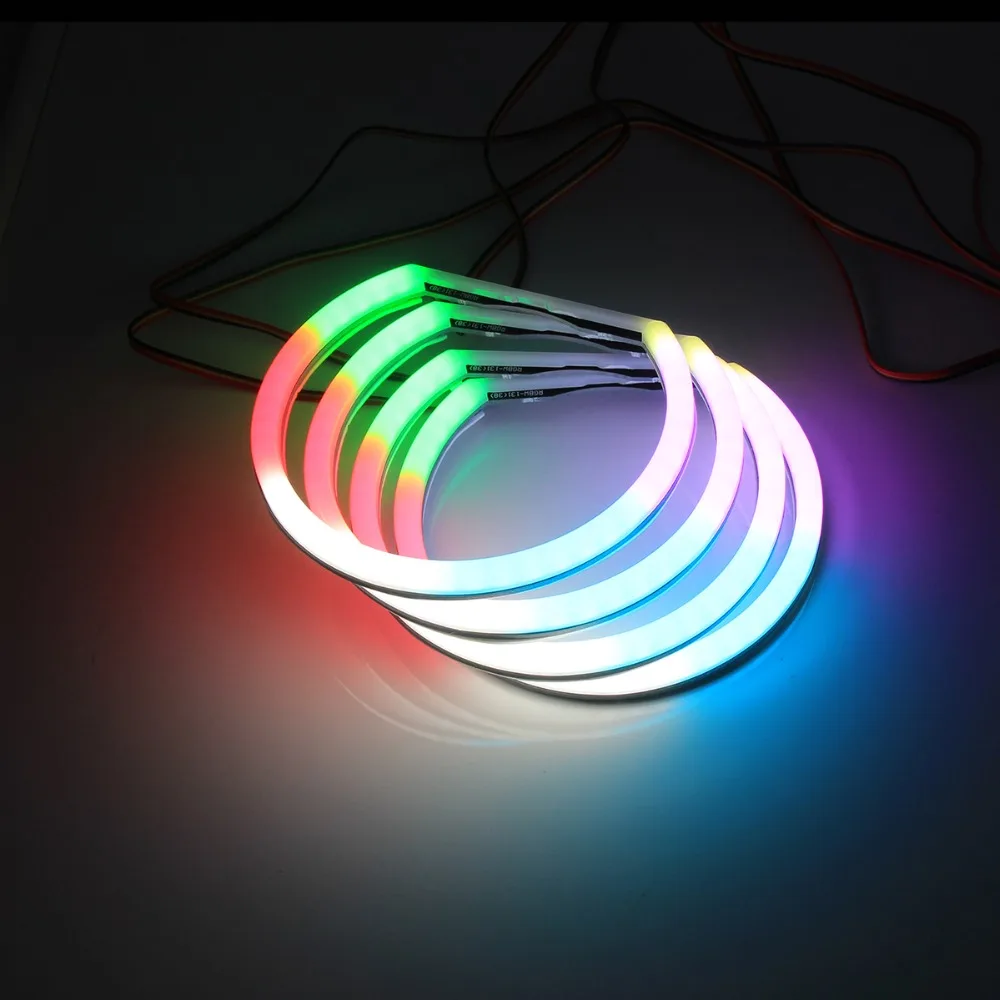 Беспроводной светодисветодиодный RGBW Angel Eye Вращающаяся лампа для BMW E36 E38 E39 E46 3 5 7