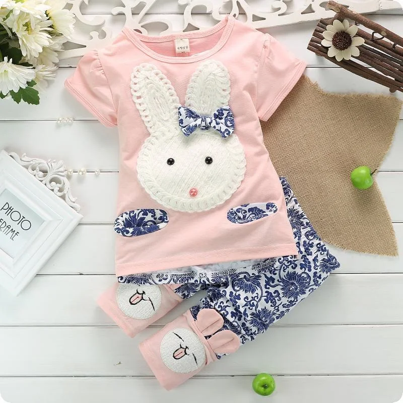Super Quality 2PC New Baby Kids Top Short Pants Set Clothes Cute Rabbit Girls Clothes Pink Green Size 2-5 Years Newest 2016
Super Quality 2PC New Baby Kids Top Short Pants Set Clothes Cute Rabbit Girls Clothes Pink Green Size 2-5 Years Newest 2016
