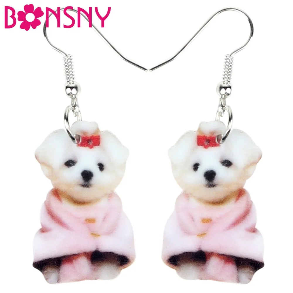 Bonsny Acrylic West Highland White Terrier Dog Earrings Dangle Drop Fashion Pet Jewelry Gift For Women Girls Lovers Accessories
Bonsny Acrylic West Highland White Terrier Dog Earrings Dangle Drop Fashion Pet Jewelry Gift For Women Girls Lovers Accessories