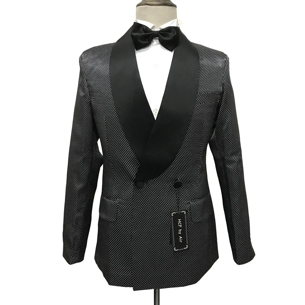 HCF By Air Men's 1 Piece 2 Button Shawl Collar Slim Fit Casual Wedding Black Men Suits Jacket
HCF By Air Men's 1 Piece 2 Button Shawl Collar Slim Fit Casual Wedding Black Men Suits Jacket