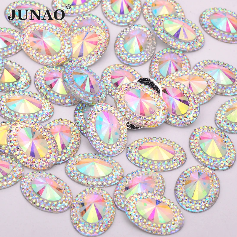 JUNAO 10x14mm 18*25mm Oval Shape AB Crystal Rhinestone Flat Back Crystal Stone Resin Gems Non Hotfix Strass Beads for DIY Crafts
JUNAO 10x14mm 18*25mm Oval Shape AB Crystal Rhinestone Flat Back Crystal Stone Resin Gems Non Hotfix Strass Beads for DIY Crafts