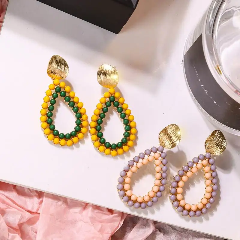 Bohemian Resin Beads Drop Earrings For Women 2019 New Statement Pendientes Fashion Jewelry Wholesale
Bohemian Resin Beads Drop Earrings For Women 2019 New Statement Pendientes Fashion Jewelry Wholesale
