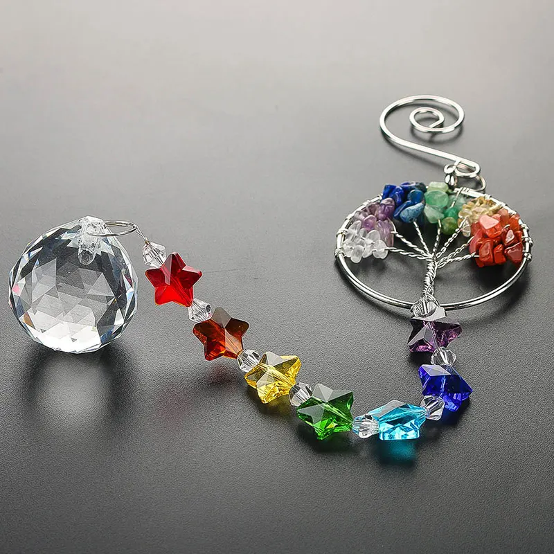 H&D The Tree of Life Crystal Prism Ball Suncatcher Rainbow Maker Chandelier Decor Chakra Window Garden Hanging Pendant Ornament
H&D The Tree of Life Crystal Prism Ball Suncatcher Rainbow Maker Chandelier Decor Chakra Window Garden Hanging Pendant Ornament