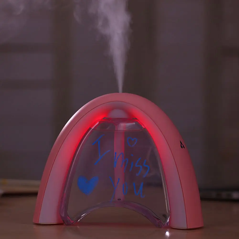 400ML Rainbow Air Ultrasonic Humidifier with LED Lamp Diffuser Air Freshener Atomizer USB Humidificador Message Board Humidifier
400ML Rainbow Air Ultrasonic Humidifier with LED Lamp Diffuser Air Freshener Atomizer USB Humidificador Message Board Humidifier
