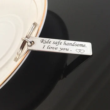 Engraved Ride safe hansom love you keychain Couples gift lover's Gift for husband keyring keys holder car sliver tag charm
Engraved Ride safe hansom love you keychain Couples gift lover's Gift for husband keyring keys holder car sliver tag charm