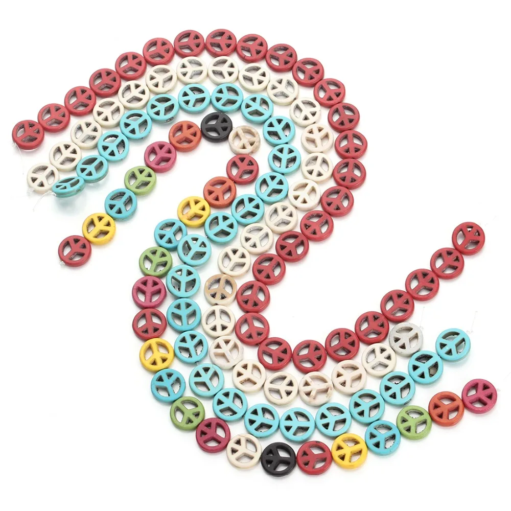 Sauvoo 40cm/pc Colorful Natural Turquoises Bead 15mm Round Hollow Out Peace Sign Space Charm Stone Beads for DIY Jewelry Making
Sauvoo 40cm/pc Colorful Natural Turquoises Bead 15mm Round Hollow Out Peace Sign Space Charm Stone Beads for DIY Jewelry Making