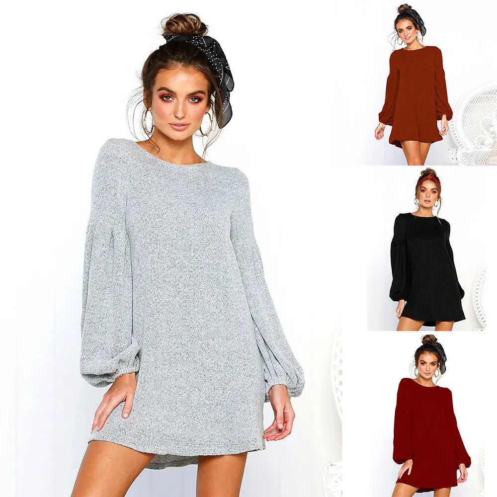 Autumn And Winter Ladies Long-Sleeved Dress Dress Sexy Knit Sweater Round Neck Black Dress Bottoming Shirt Women'S Clothing
Autumn And Winter Ladies Long-Sleeved Dress Dress Sexy Knit Sweater Round Neck Black Dress Bottoming Shirt Women'S Clothing
