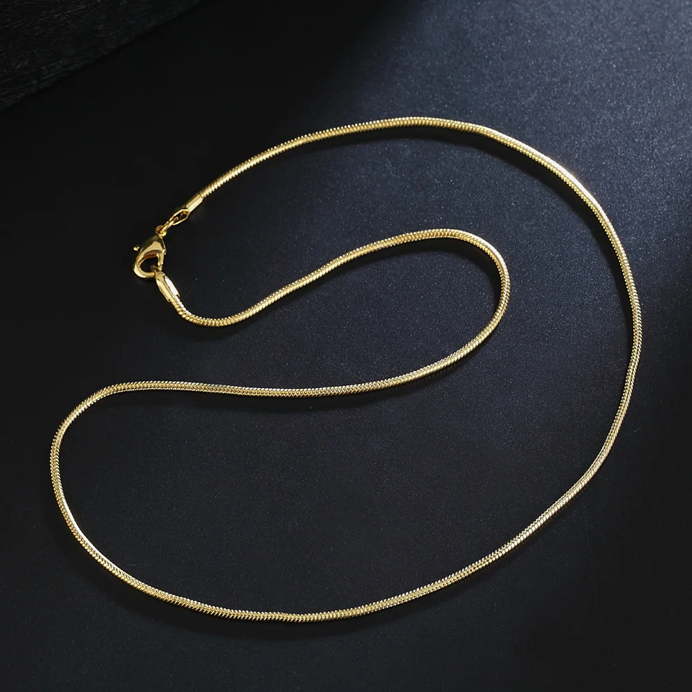 Hot Sales wholesale retail 16 18 20 22 24 26 28 30 inch Beautiful fashion Gold Color 2MM snake chain 40-75cm jewelry stamp 18 K
Hot Sales wholesale retail 16 18 20 22 24 26 28 30 inch Beautiful fashion Gold Color 2MM snake chain 40-75cm jewelry stamp 18 K