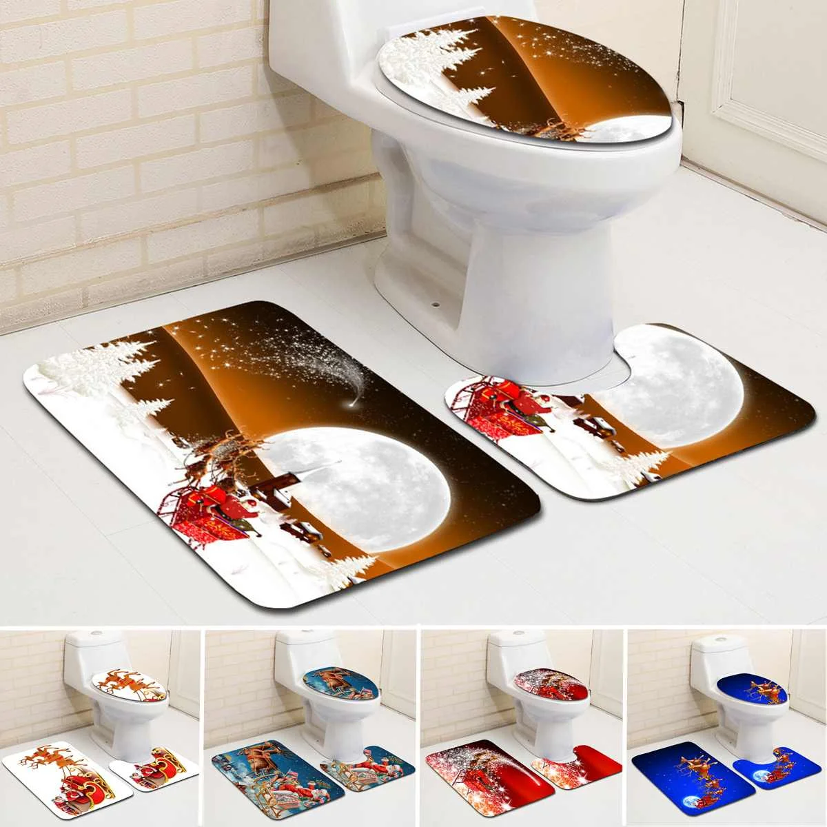 3 Piece/Set Home Non-slip Mat Christmas Floor Memory Bathroom Rug Mats Set Bath Toilet Seat Cover Pedestal Rug Toilet Mat
3 Piece/Set Home Non-slip Mat Christmas Floor Memory Bathroom Rug Mats Set Bath Toilet Seat Cover Pedestal Rug Toilet Mat