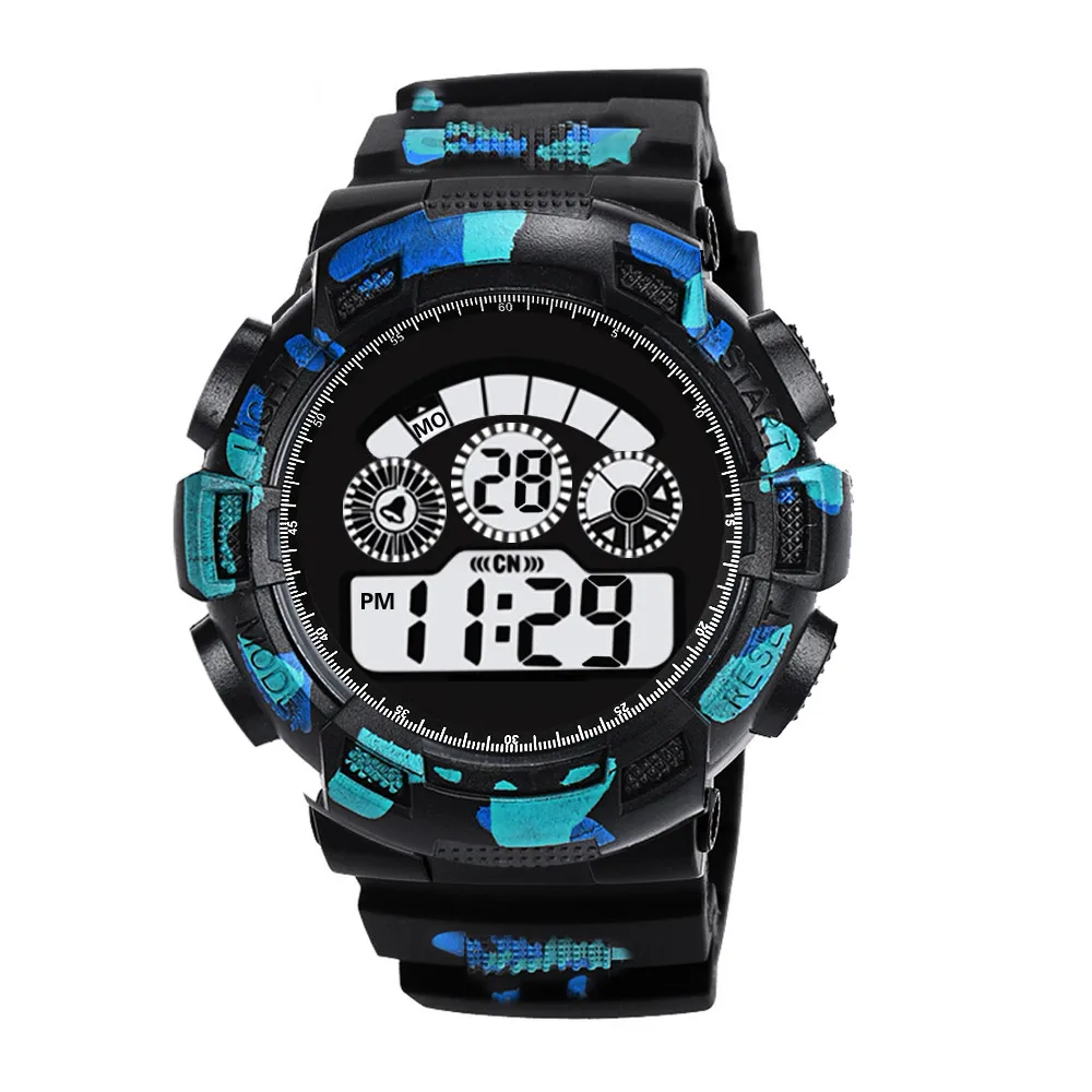 LED Fashion Mens Digital Watch Analog Quartz Alarm Date Outdoor Sports Camouflage Wrist Reloj de hombre Drop Shopping Wd3 | Наручные часы