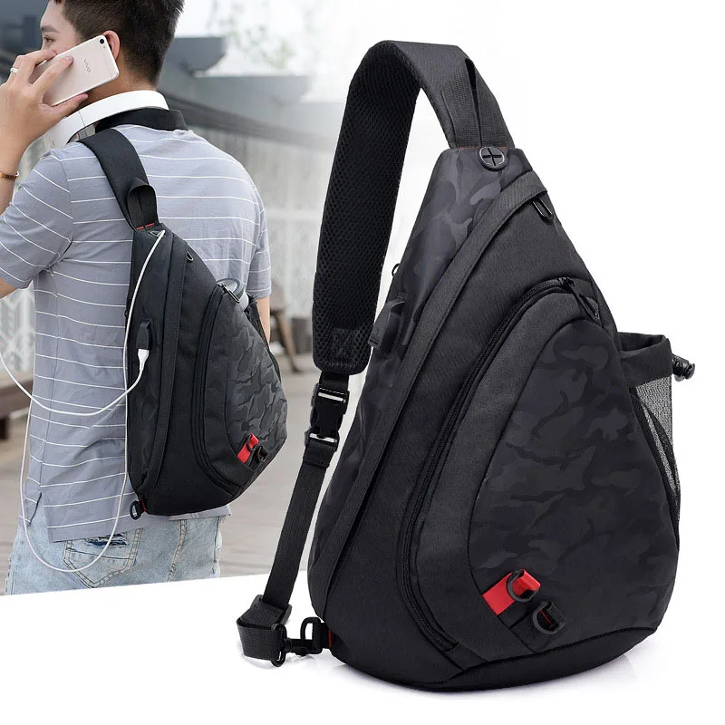 New Casual men's Chest bag Waterproof nylon USB Charging men's Messenger Bag Fashion Travel men's Chest Bag Unisex Chest Bag 
New Casual men's Chest bag Waterproof nylon USB Charging men's Messenger Bag Fashion Travel men's Chest Bag Unisex Chest Bag