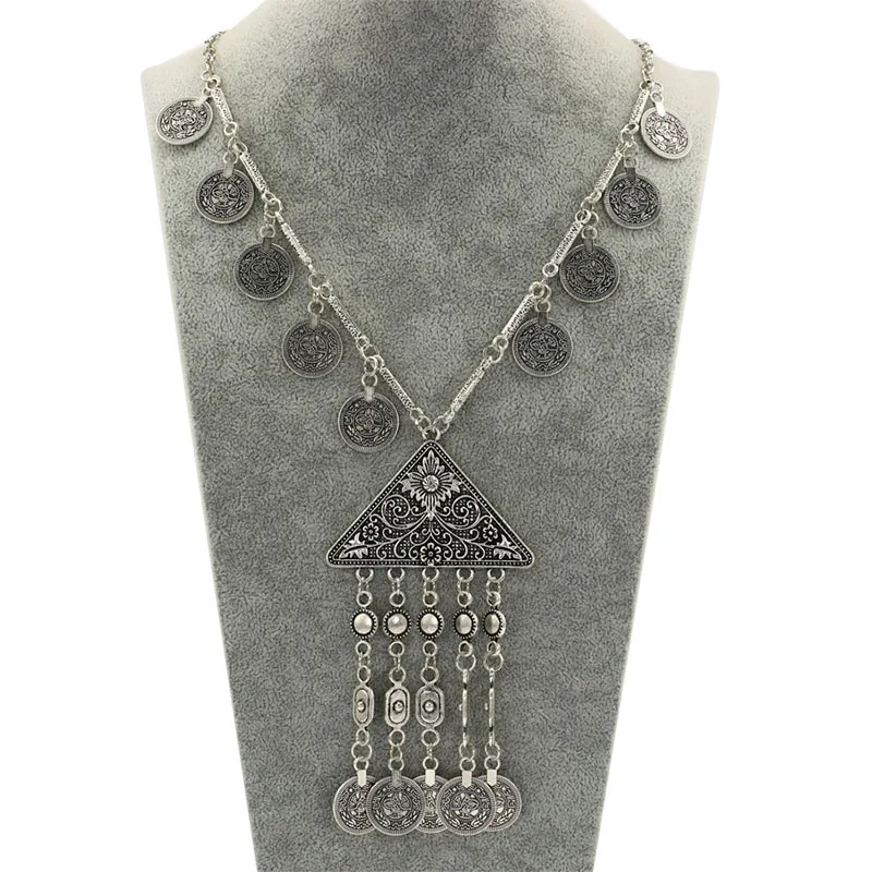 2016 New Boho Ethnic Vintage Necklaces Carved Flower Coin Tassel Pendants Fashion Choker Necklace Jewelry
2016 New Boho Ethnic Vintage Necklaces Carved Flower Coin Tassel Pendants Fashion Choker Necklace Jewelry