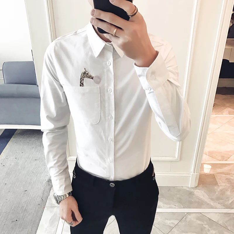 2019 Male Giraffe Print Dress Shirts Mens Shirt Slim Fit Ethnic Long Sleeve Casual Cotton Fashion Spring Tops Men Shirts
2019 Male Giraffe Print Dress Shirts Mens Shirt Slim Fit Ethnic Long Sleeve Casual Cotton Fashion Spring Tops Men Shirts