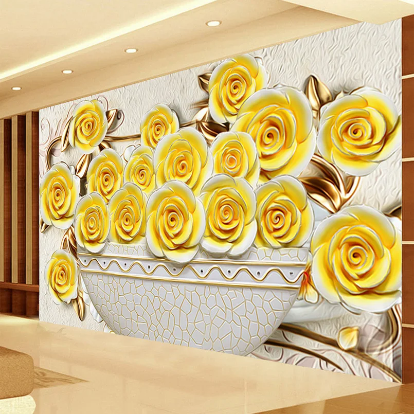 beibehang Custom 3D Living Room Sofa TV Background Large Wall Painting Stereo Relief Rose Flower Mural Wallpaper For Walls 3 D
beibehang Custom 3D Living Room Sofa TV Background Large Wall Painting Stereo Relief Rose Flower Mural Wallpaper For Walls 3 D