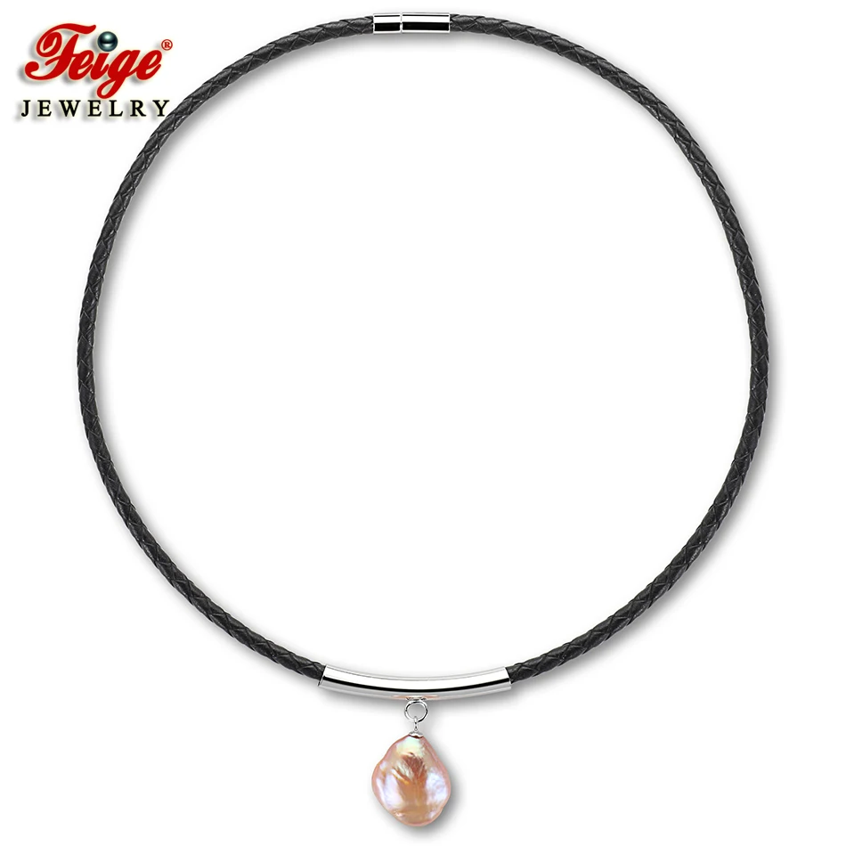 Black Leather Rope Choker Pendant Necklace for Women Party Jewelry Gift 15-16MM Multicolor Button Freshwater Pearl Jewelry FEIGE
Black Leather Rope Choker Pendant Necklace for Women Party Jewelry Gift 15-16MM Multicolor Button Freshwater Pearl Jewelry FEIGE