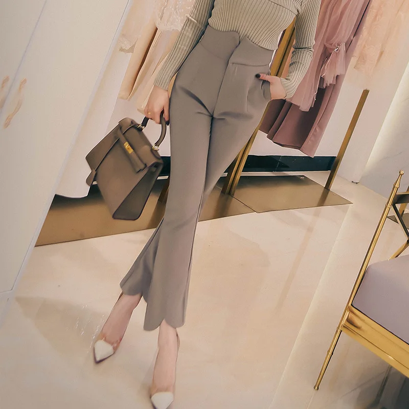 Women's Pants black Slim Flare Pants High Waist Long Trousers Women Office Work Pants Wide Leg Thin Female Trousers
Women's Pants black Slim Flare Pants High Waist Long Trousers Women Office Work Pants Wide Leg Thin Female Trousers