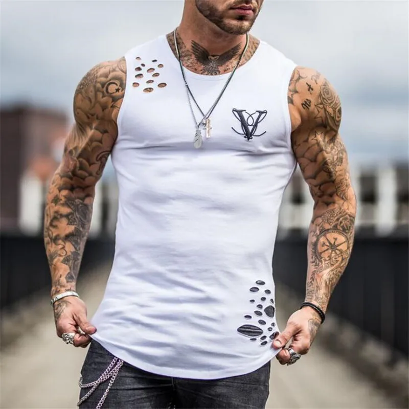 New Fashion Hole Gyms Clothing Sporting Singlet Bodybuilding Stringer Tank Top Men Fitness Shirt Muscle Sleeveless Vest Tank Top
New Fashion Hole Gyms Clothing Sporting Singlet Bodybuilding Stringer Tank Top Men Fitness Shirt Muscle Sleeveless Vest Tank Top