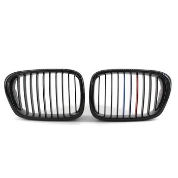 

Pair Gloss Black M-Color Front Kidney Grill Grille for BMW E39 5 Series 99-03 Sedan 520d/520i/523i/525d/525i/528i/535i/540i/M5