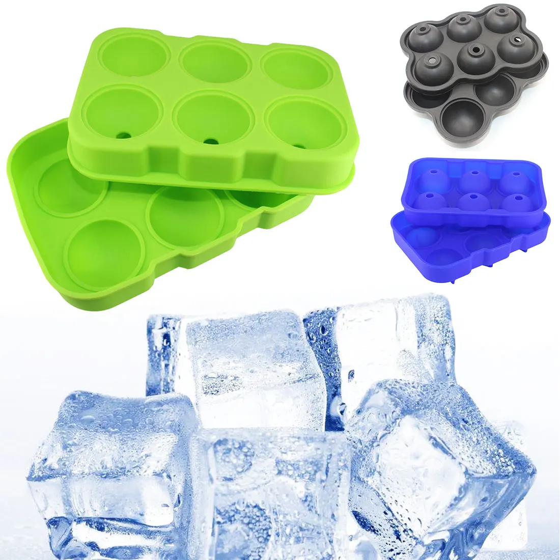 Ice cube maker 1PC 6 Cell Ice Ball Mold Silicone Ice Cube Ball Tray Whiskey Ice Ball Maker Silicone Molds Maker For Party Bar
Ice cube maker 1PC 6 Cell Ice Ball Mold Silicone Ice Cube Ball Tray Whiskey Ice Ball Maker Silicone Molds Maker For Party Bar