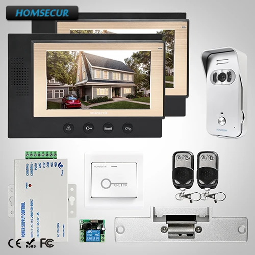 HOMSECUR 7" Wired Hands-free Video Door Phone Intercom System+Outdoor Monitoring(TC021-S+TM701-B)
HOMSECUR 7" Wired Hands-free Video Door Phone Intercom System+Outdoor Monitoring(TC021-S+TM701-B)