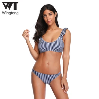 2019 Low waist Swimwear women Bikini set Striped Brazilian bikinis Retro Bathing suits Female Swimsuit push up Beach Biquinis
2019 Low waist Swimwear women Bikini set Striped Brazilian bikinis Retro Bathing suits Female Swimsuit push up Beach Biquinis