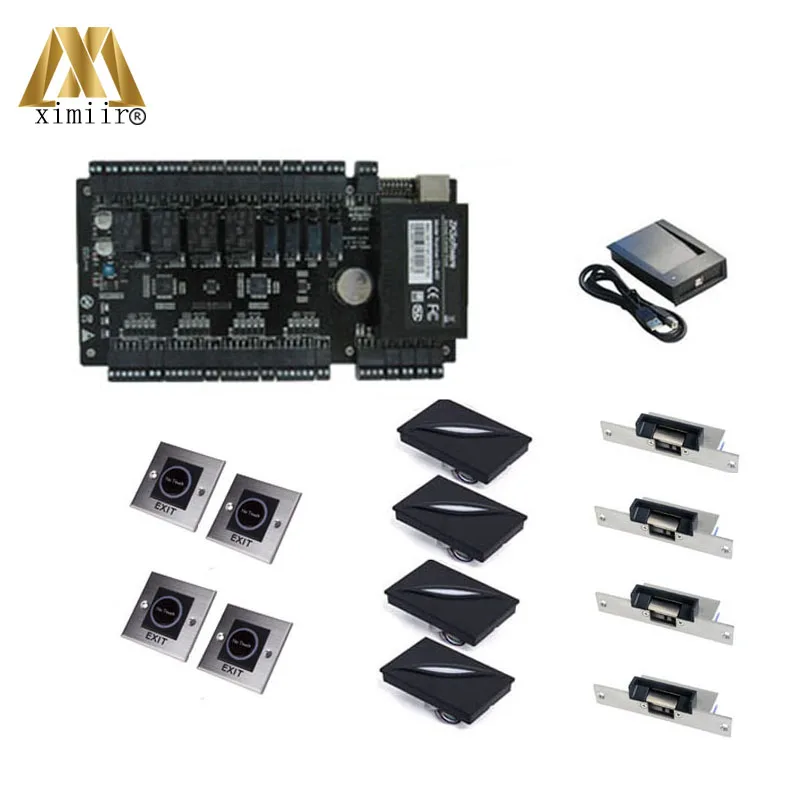 Biometric four doors access control board kit RFID card access control panel C3-400 with card reader switch lock card register
Biometric four doors access control board kit RFID card access control panel C3-400 with card reader switch lock card register