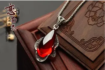 925 silver, Silver Garnet, antique pendant fashion female new necklace Ruby mail
925 silver, Silver Garnet, antique pendant fashion female new necklace Ruby mail