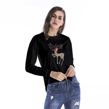 black Sweatshirt Winter Women 2017 Christmas Deer Print Tracksuit Hoodies Cute Animal Sweatshirts Women Print Hoody Kawaii
black Sweatshirt Winter Women 2017 Christmas Deer Print Tracksuit Hoodies Cute Animal Sweatshirts Women Print Hoody Kawaii