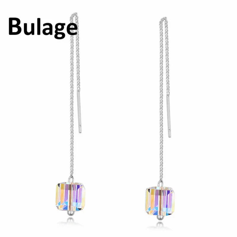 Bulage Original Crystals From Swarovski Elements Cubic Beads Long Chain Earrings Silver Color Piercing Earrings For Women Office
Bulage Original Crystals From Swarovski Elements Cubic Beads Long Chain Earrings Silver Color Piercing Earrings For Women Office