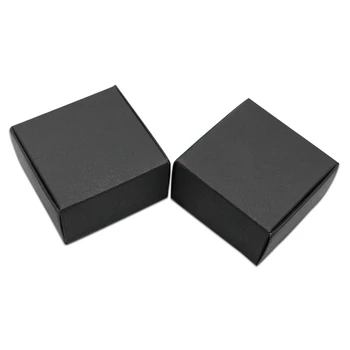 

100Pcs 4x4x2.5cm Mini Size Carton Paper Packaging Box Natural Kraft Paper Small Gifts DIY Crafts Packing Box Paperboard Box