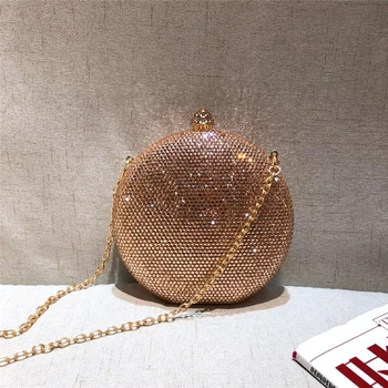 Women Circular Clutches Shoulder Bags Crystal Round Chain Handbags Evening Bags Wedding Bridal Purse Ladies Small Crossbody Bags
Women Circular Clutches Shoulder Bags Crystal Round Chain Handbags Evening Bags Wedding Bridal Purse Ladies Small Crossbody Bags