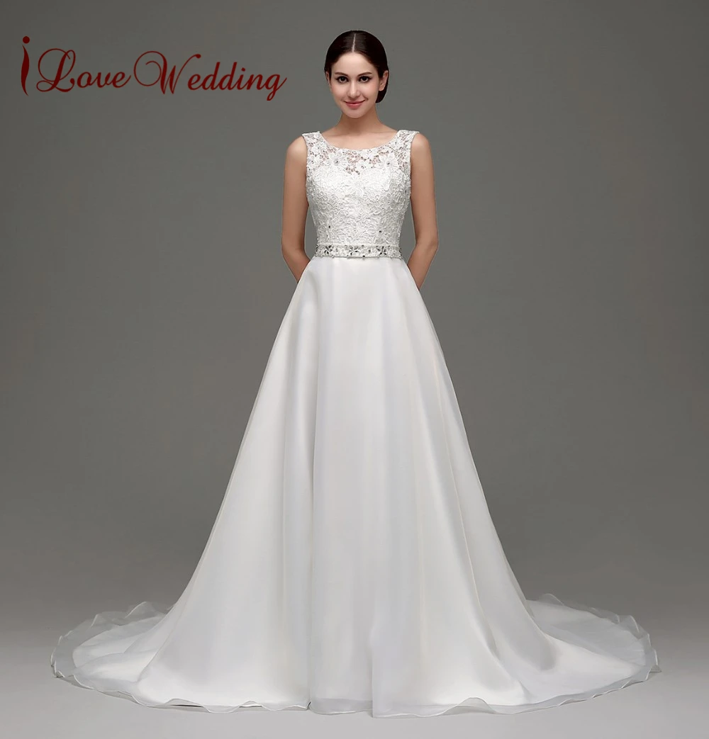 In Stock White Wedding Dress Lace Vestido De Noiva A Line Backless Beaded Sashes Casamento Floor Length Oraganza Bridal Gown
In Stock White Wedding Dress Lace Vestido De Noiva A Line Backless Beaded Sashes Casamento Floor Length Oraganza Bridal Gown